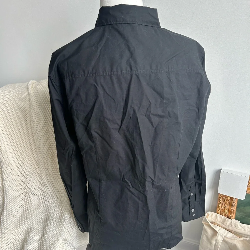 NWT JCrew black button down size M - Picture 5 of 5